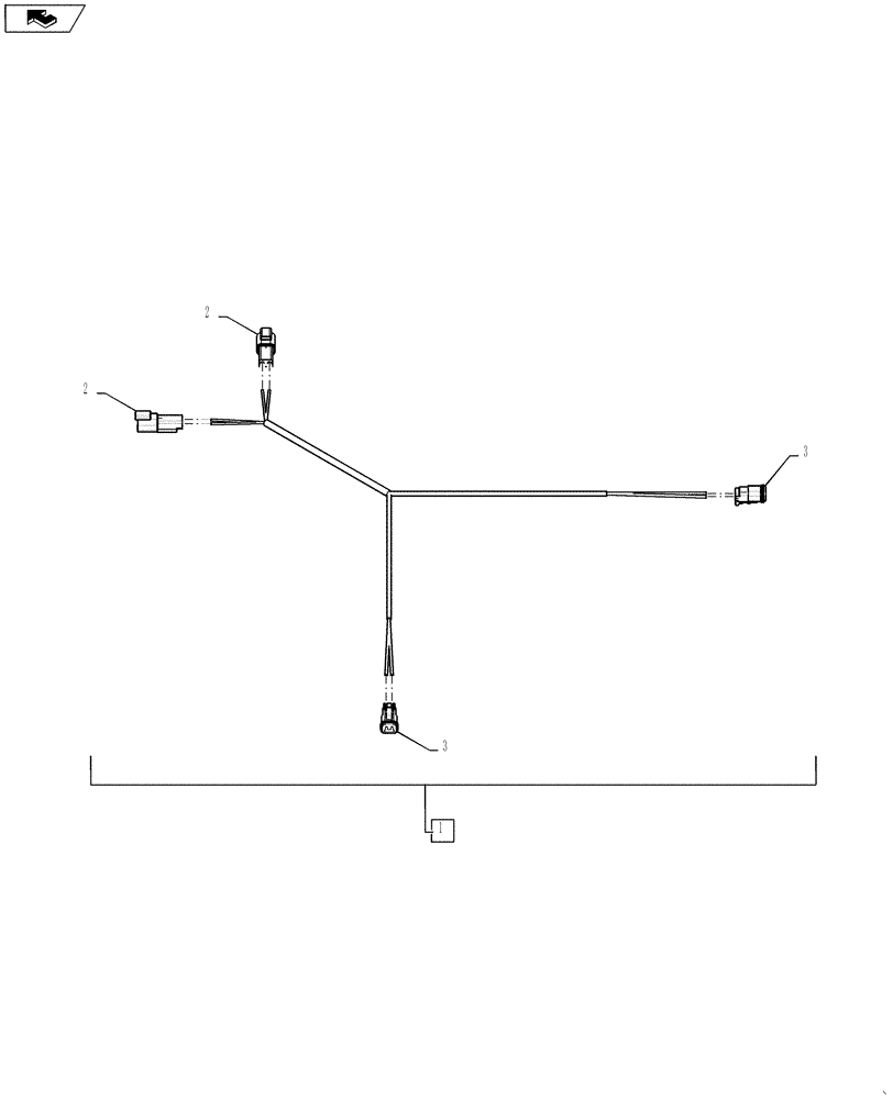 Схема запчастей Case IH 3162 - (55.100.03) - HARNESS, TRANSPORT ADAPTER JUMPER (55) - ELECTRICAL SYSTEMS