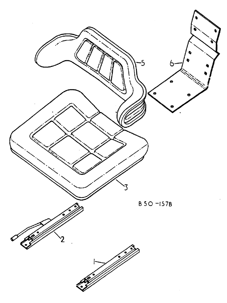 Схема запчастей Case IH 885 - (13-058) - SEAT AND SLIDES - GRAMMER (05) - SUPERSTRUCTURE