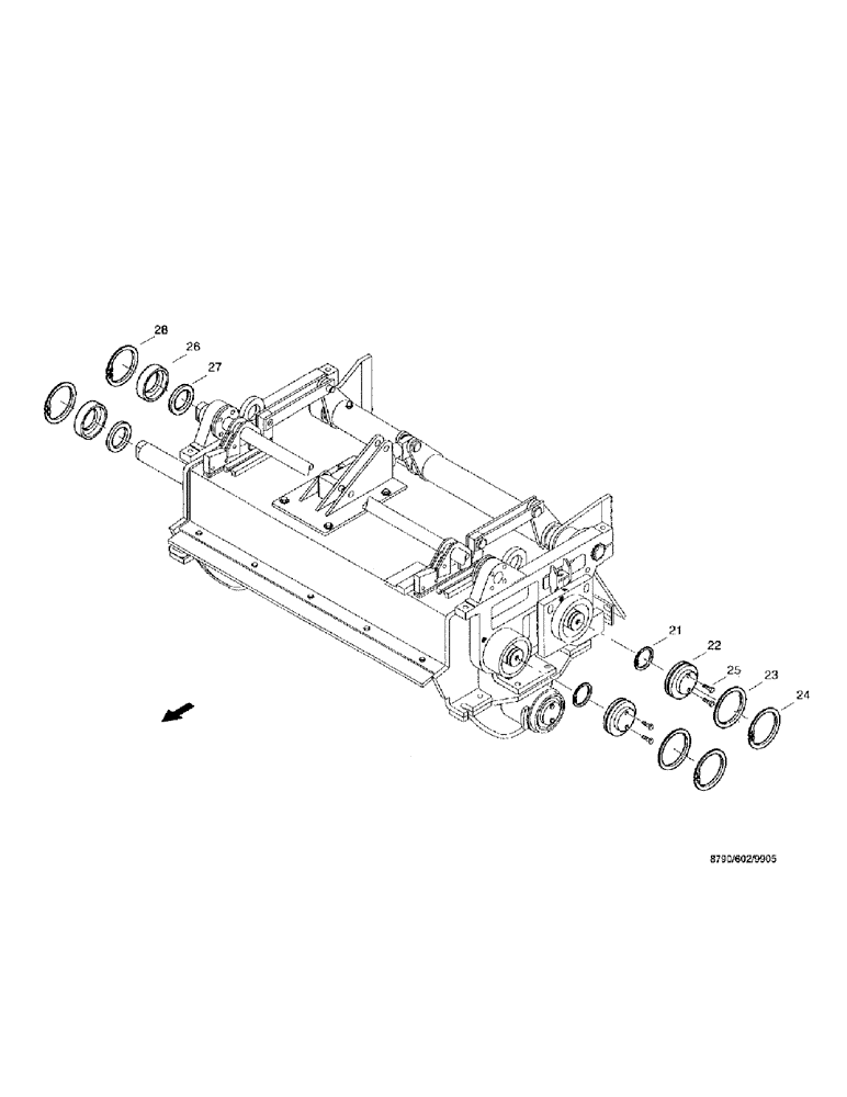 Схема запчастей Case IH 8790 - (126) - CRACKER, ROLLS TOP (60) - PRODUCT FEEDING