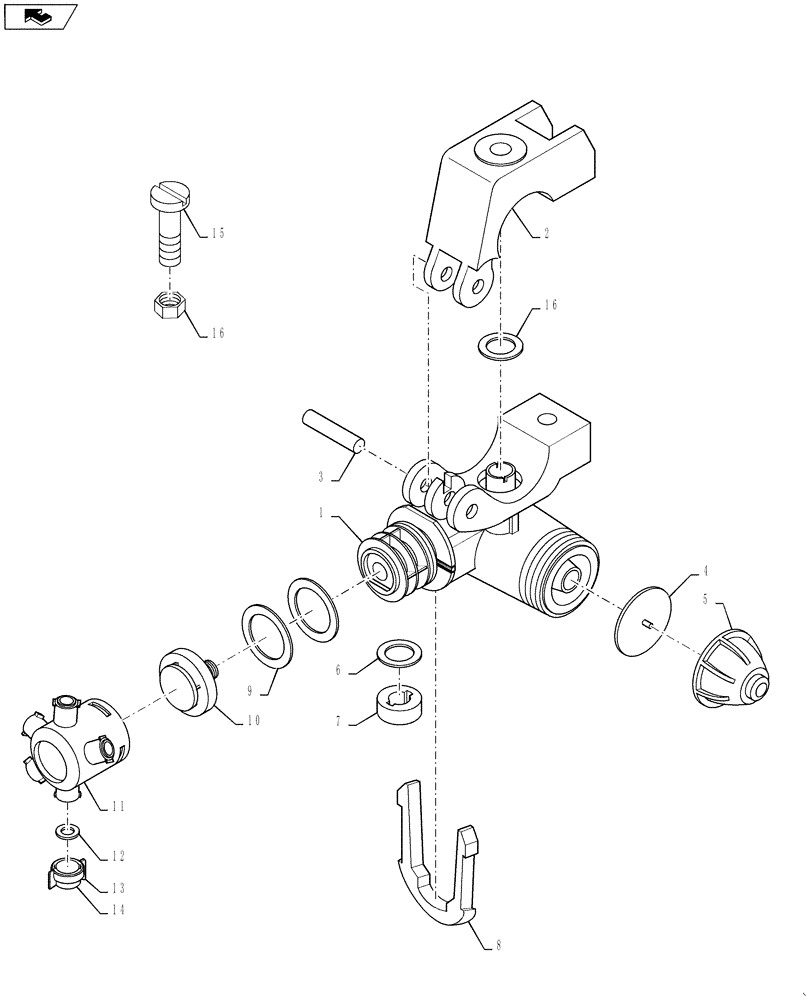 Схема запчастей Case IH 4430 - (40.908.07) - ARAG, 5-WAY NOZZLE (40 ) - PLUMBING