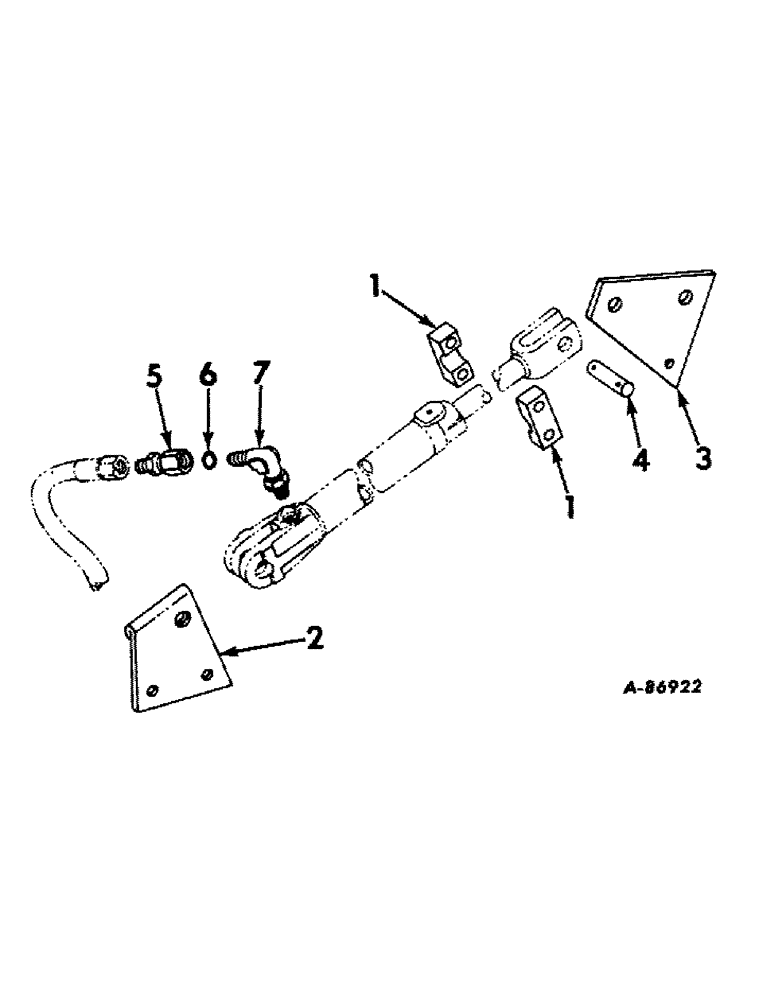 Схема запчастей Case IH 410 - (F-22[A]) - HYDRAULIC CYLINDER - SINGLE ACTION 