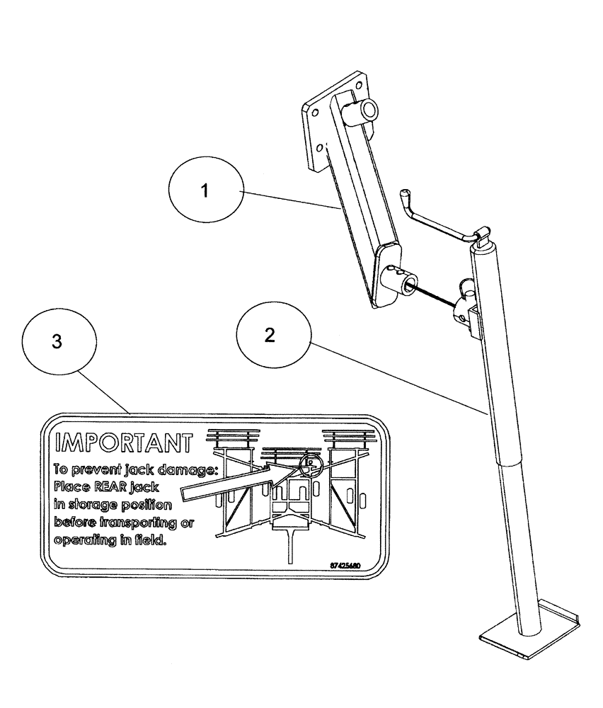 Схема запчастей Case IH 370 TRUE-TANDEM - (39.110.01) - REAR JACK PARTS (39) - FRAMES AND BALLASTING