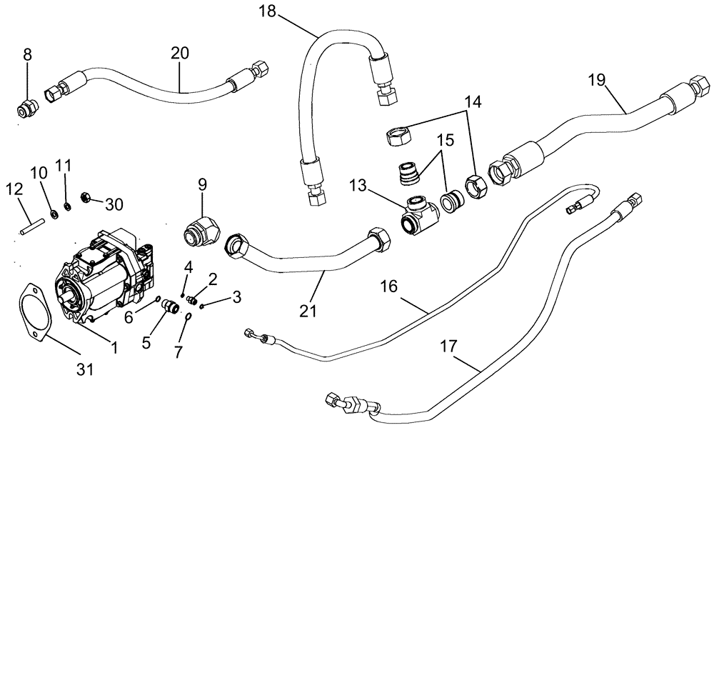 Схема запчастей Case IH 625 - (35.304.01) - HYDRAULIC AUXILIARY PUMP (35) - HYDRAULIC SYSTEMS