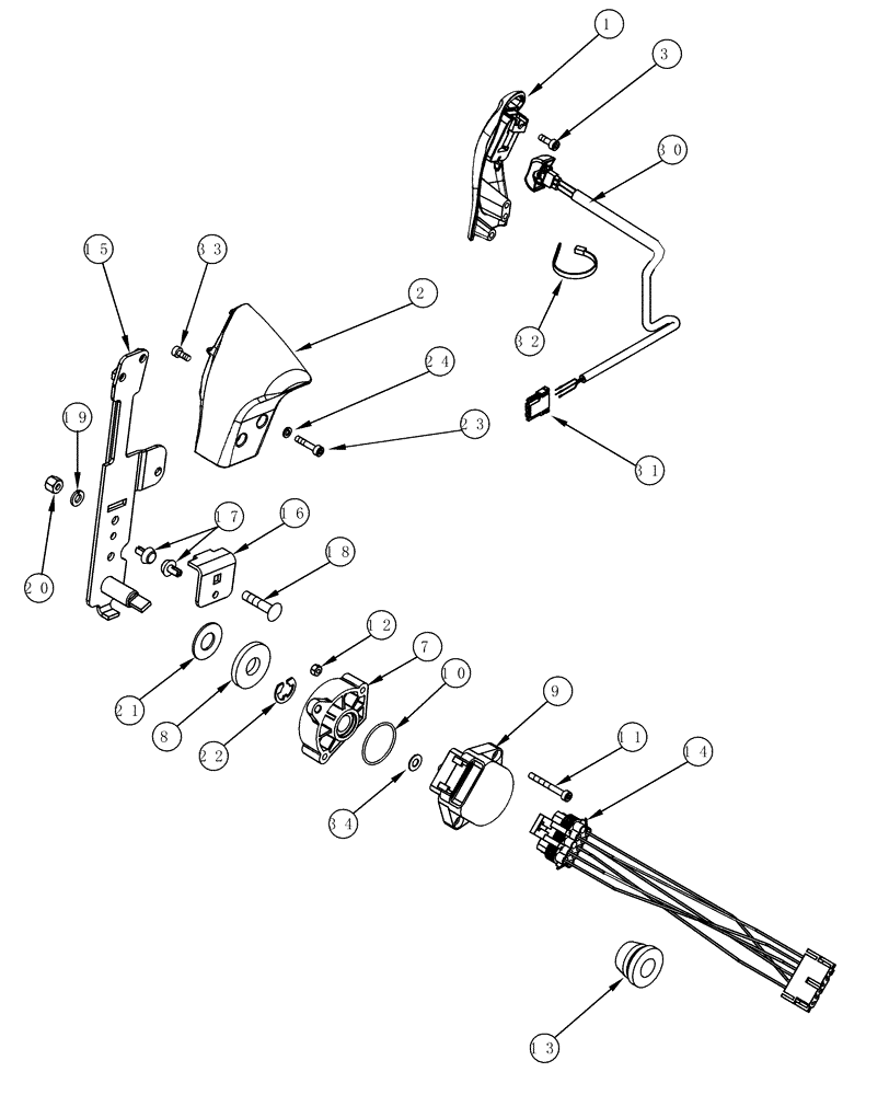 Схема запчастей Case IH MX270 - (03-20) - HAND THROTTLE, MX240, MX270 (03) - FUEL SYSTEM