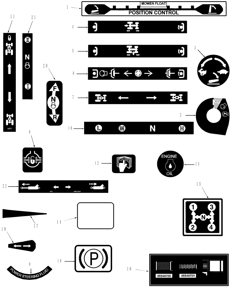 Схема запчастей Case IH D45 - (08.06) - DECALS, OPERATING (08) - SHEET METAL