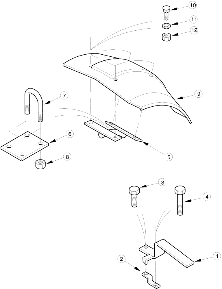 Схема запчастей Case IH C90 - (09-05) - FRONT SPLASH SHIELDS (09) - CHASSIS/ATTACHMENTS