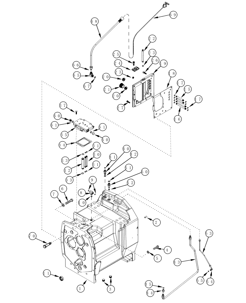 Схема запчастей Case IH MX240 - (06-03) - SPEED TRANSMISSION HOUSING (06) - POWER TRAIN