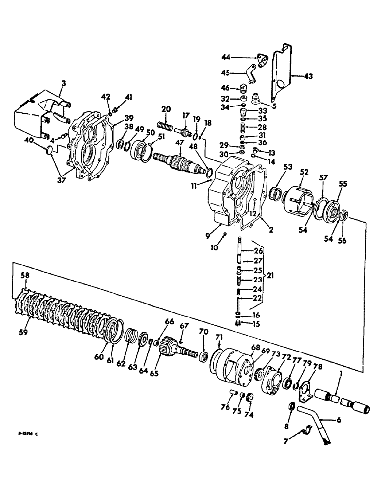 Схема запчастей Case IH 856 - (B-24) - POWER TRAIN, INDEPENDENT POWER TAKE-OFF, SINGLE SPEED (03) - POWER TRAIN