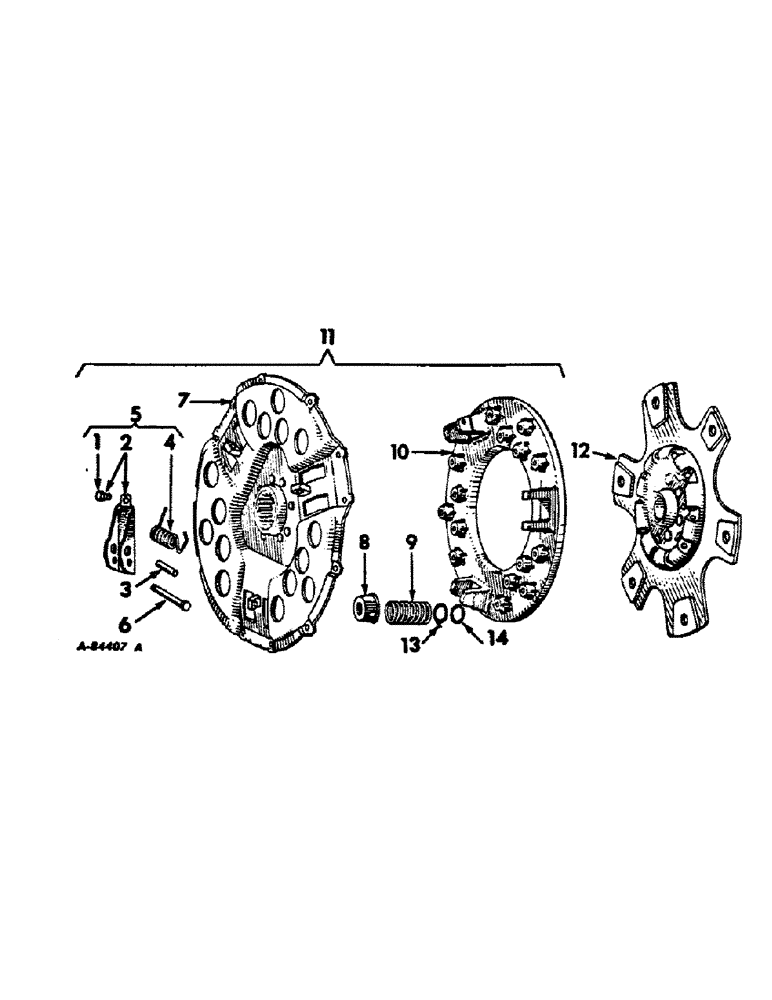 Схема запчастей Case IH 1456 - (07-06) - DRIVE TRAIN, CLUTCH (04) - Drive Train