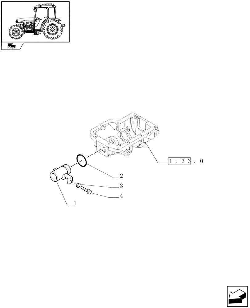 Схема запчастей Case IH FARMALL 65C - (1.38.5/01) - 4WD WATERPROOF TRANSMISSION (VAR.332448-333448) (04) - FRONT AXLE & STEERING