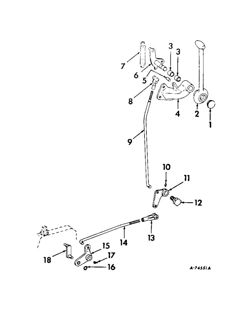 Схема запчастей Case IH 2706 - (H-13) - CONTROLS, TORQUE AMPLIFIER LEVER AND CONNECTIONS Controls