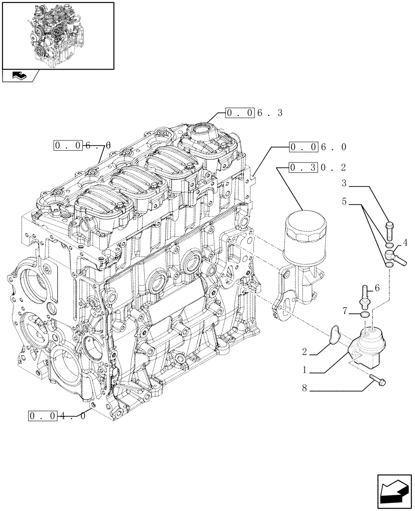 Схема запчастей Case IH FARMALL 75C - (0.20.1) - FUEL PUMP (01) - ENGINE