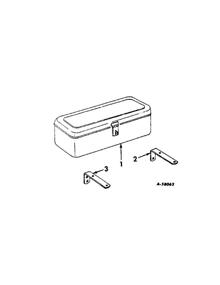 Схема запчастей Case IH 2806 - (M-06) - SEAT, OPERATORS PLATFORM & MISCELLANEOUS, TOOL BOX, MOUNTED ON FRONT CHANNEL (10) - OPERATORS PLATFORM