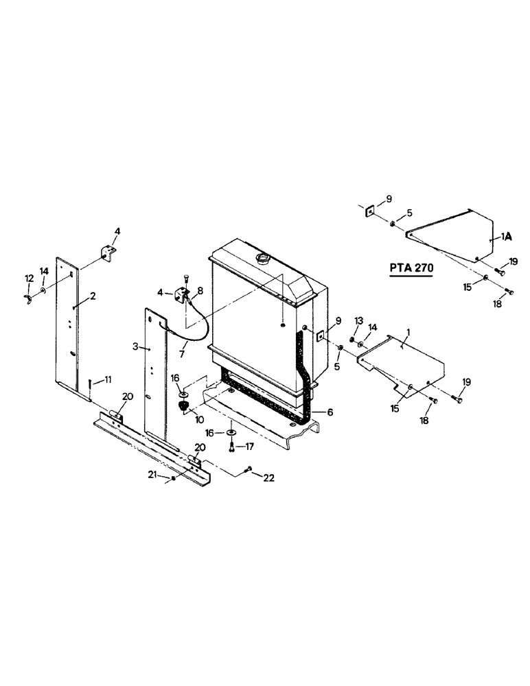 Схема запчастей Case IH PT225 - (04-29) - PTA 251, PTA 270, PTA 280, PTA 310, & PTA 325 RADIATOR MOUNTING (04) - Drive Train