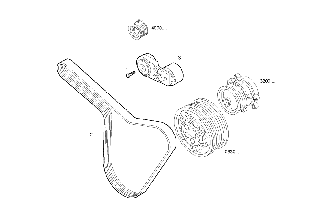 Схема запчастей Case IH F3AE0684G B001 - (3240.136) - PULLEYS AND BELTS 