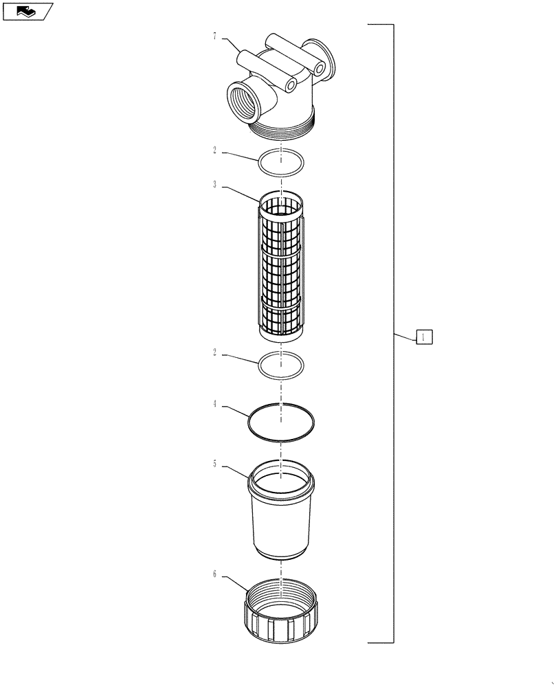 Схема запчастей Case IH SPX3200 - (09-022) - BOOM STRAINER Liquid Plumbing