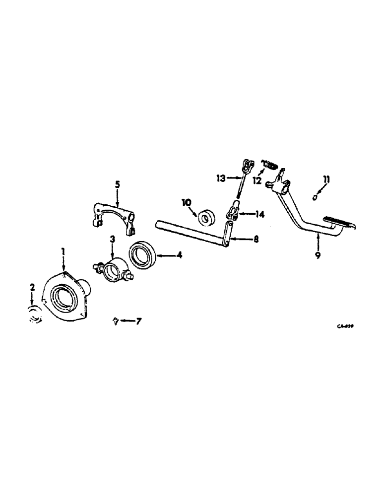 Схема запчастей Case IH 474 - (07-38) - CLUTCH CONTROLS (04) - Drive Train