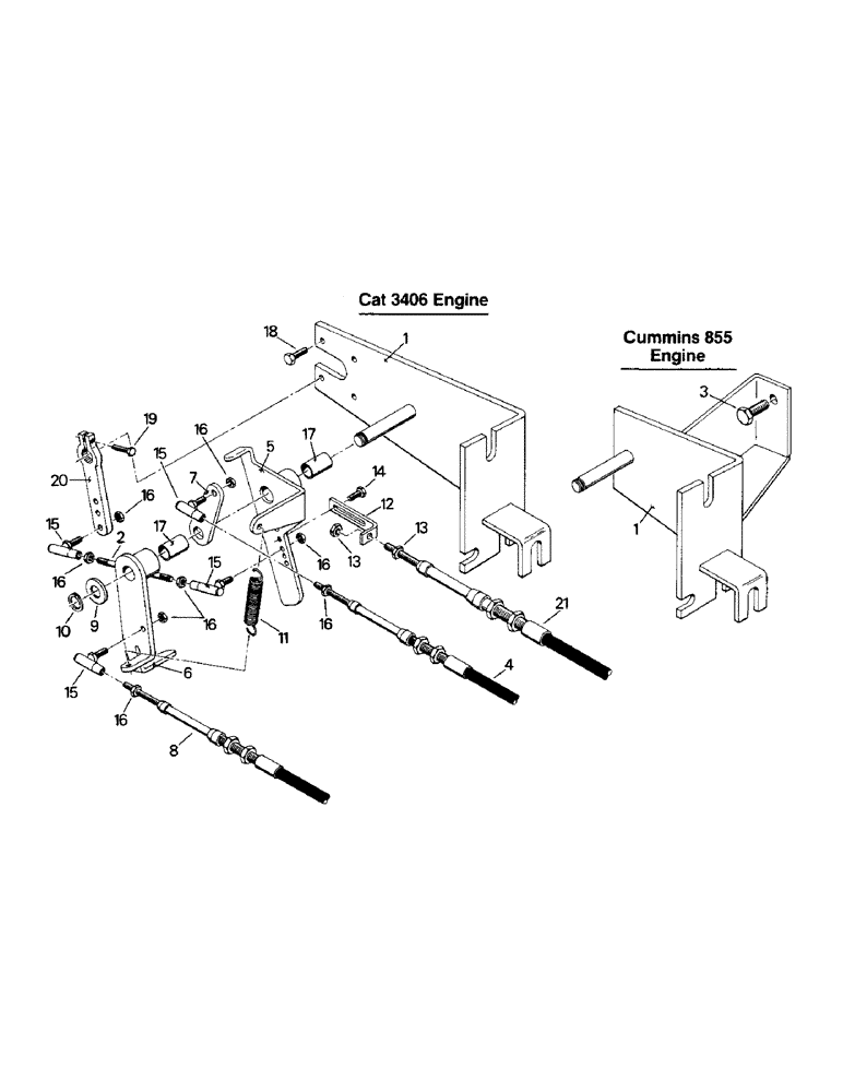 Схема запчастей Case IH PTA270 - (04-13) - THROTTLE CONTROLS, CUMMINS 855 & CAT 3406 ENGINE, PTA MODELS, LATER STYLE (04) - Drive Train