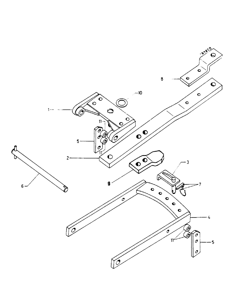 Схема запчастей Case IH 654 - (312) - DRAW FRAME (08) - HYDRAULICS