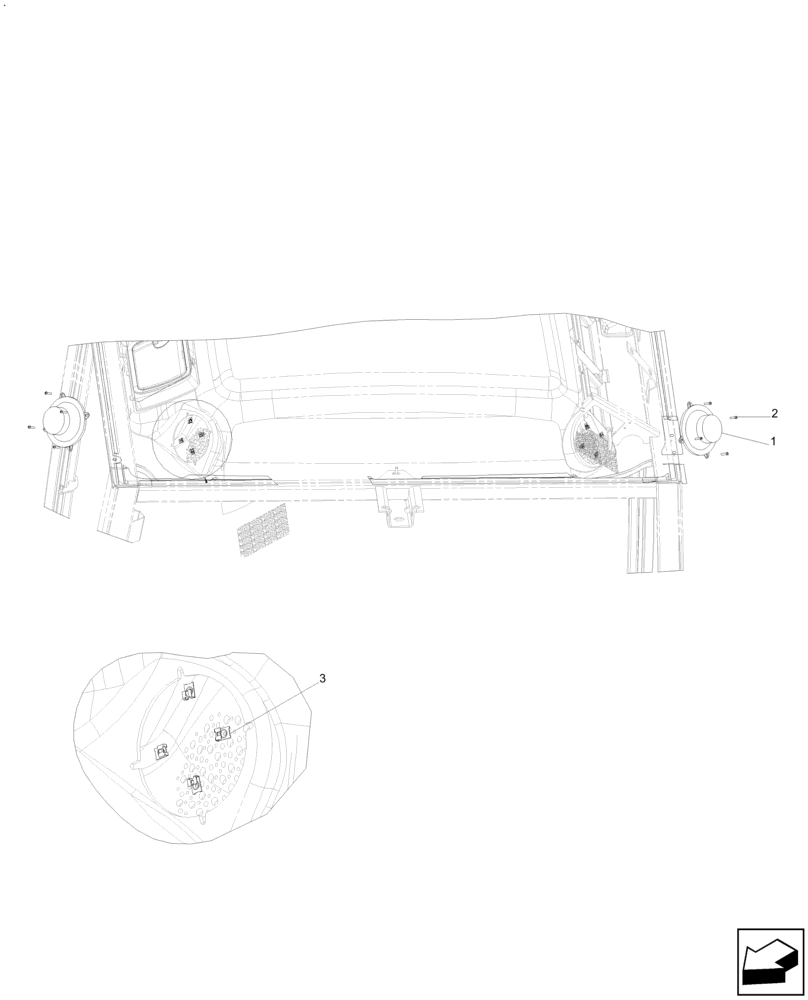 Схема запчастей Case IH A8000 - (55.512.AA) - REAR SPEAKER (55) - ELECTRICAL SYSTEMS