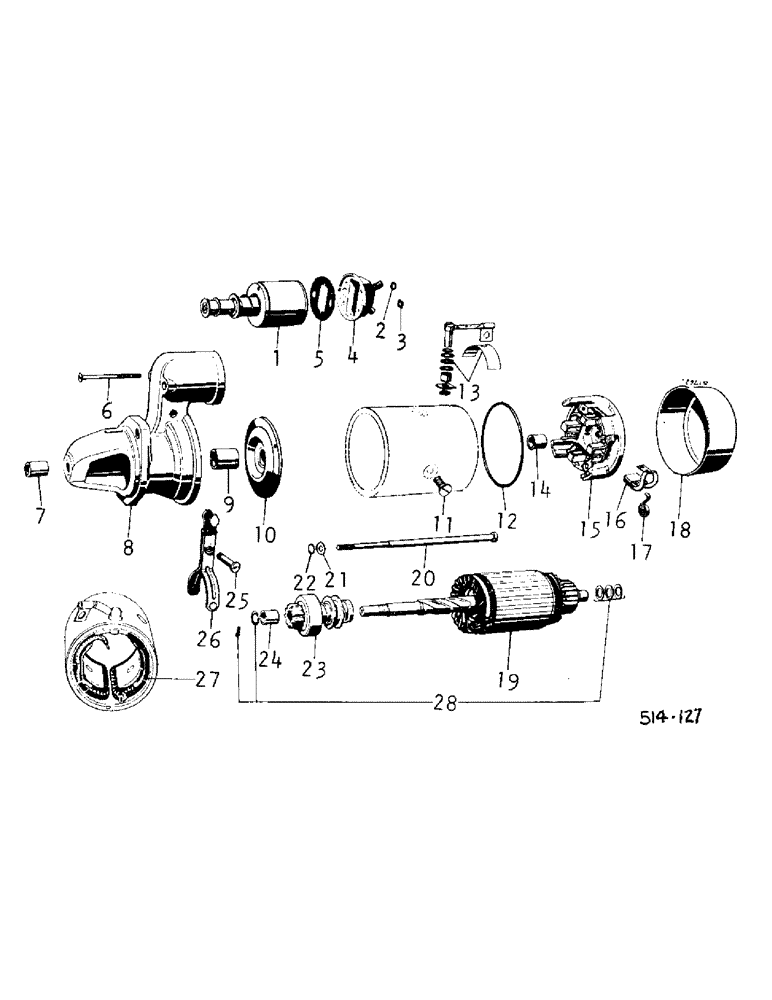 Схема запчастей Case IH 484 - (08-06) - ELECTRICAL, CRANKING MOTOR, BOSCH (06) - ELECTRICAL