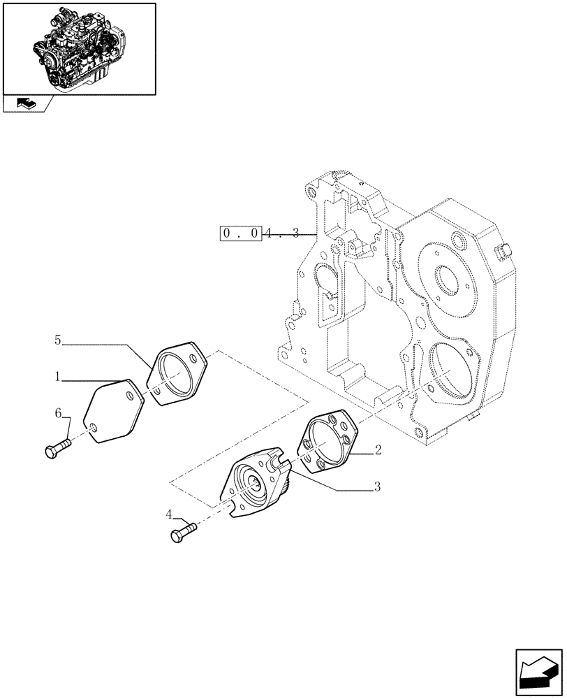 Схема запчастей Case IH F4GE9684R J600 - (0.35.0) - POWER TAKE OFF (504072955) 