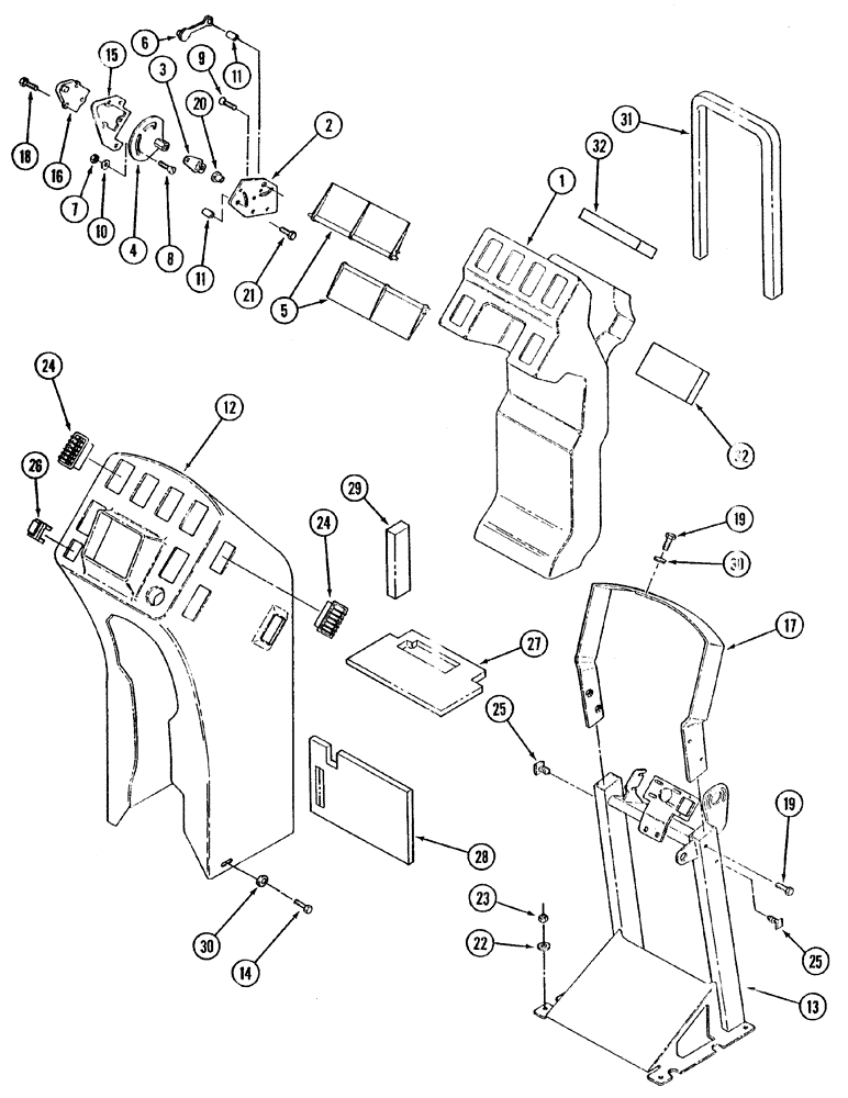 Схема запчастей Case IH STX375 - (09-21) - FRONT CONSOLE (09) - CHASSIS