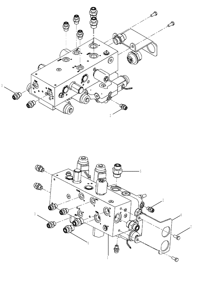 Схема запчастей Case IH 8120 - (35.480.02[02]) - CONNECTORS, VALVE, FEEDER STACK - W/LATERAL TILT, ASN YAG208243 (35) - HYDRAULIC SYSTEMS