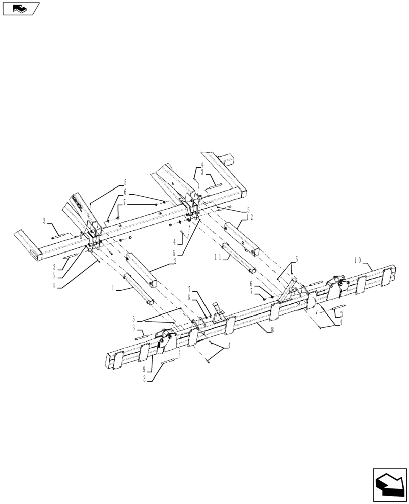 Схема запчастей Case IH 870 - (39.100.20) - REAR DISK LEVELER WITH FINISHER (39) - FRAMES AND BALLASTING