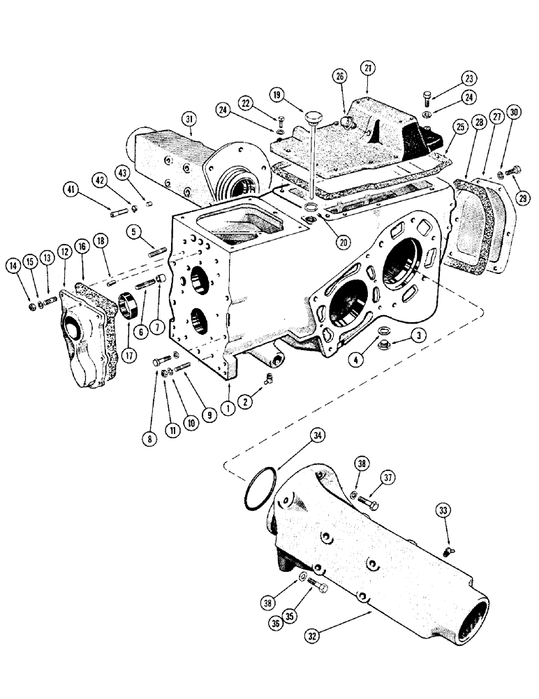 Схема запчастей Case IH M570AT - (060) - TRANSMISSION CASE (06) - POWER TRAIN