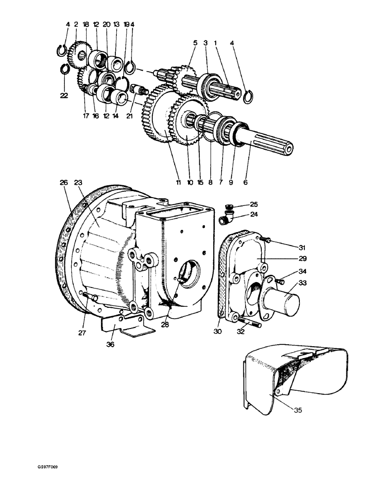 Схема запчастей Case IH 885 - (6-06) - POWER TAKEOFF UNIT, 885 TRACTORS WITH MULTI-SPEED PTO UNITS AND TRACTOR SER. NOS. PRIOR TO 11002746 (06) - POWER TRAIN