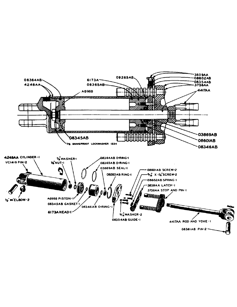 Схема запчастей Case IH 600-SERIES - (127) - HYDRAULIC CONTROL UNIT, PORTABLE CYLINDER, 4" X 8" (08) - HYDRAULICS