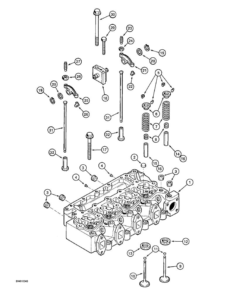 Схема запчастей Case IH 4391 - (2-52) - CYLINDER HEAD AND VALVE MECHANISM, 4-390 EMISSIONS CERTIFIED ENGINE (02) - ENGINE