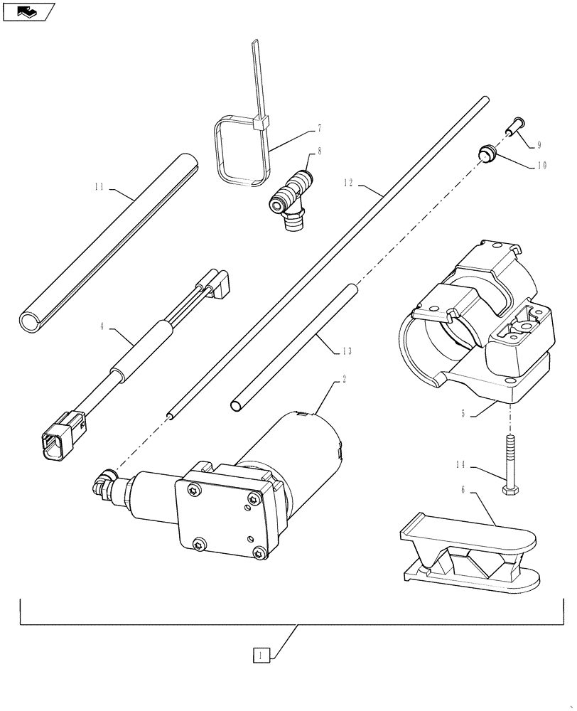 Схема запчастей Case IH QUADTRAC 500 - (90.124.01[05]) - SEAT COMPRESSOR SERVICE KIT (90) - PLATFORM, CAB, BODYWORK AND DECALS