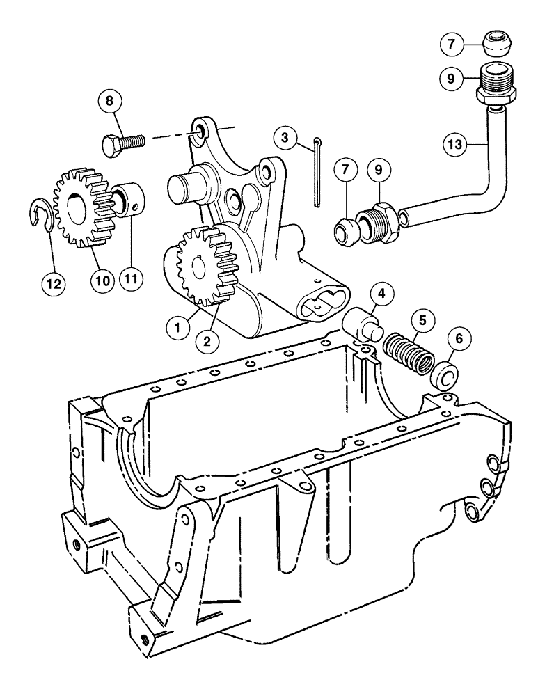 Схема запчастей Case IH CX50 - (02-35) - OIL PUMP (02) - ENGINE