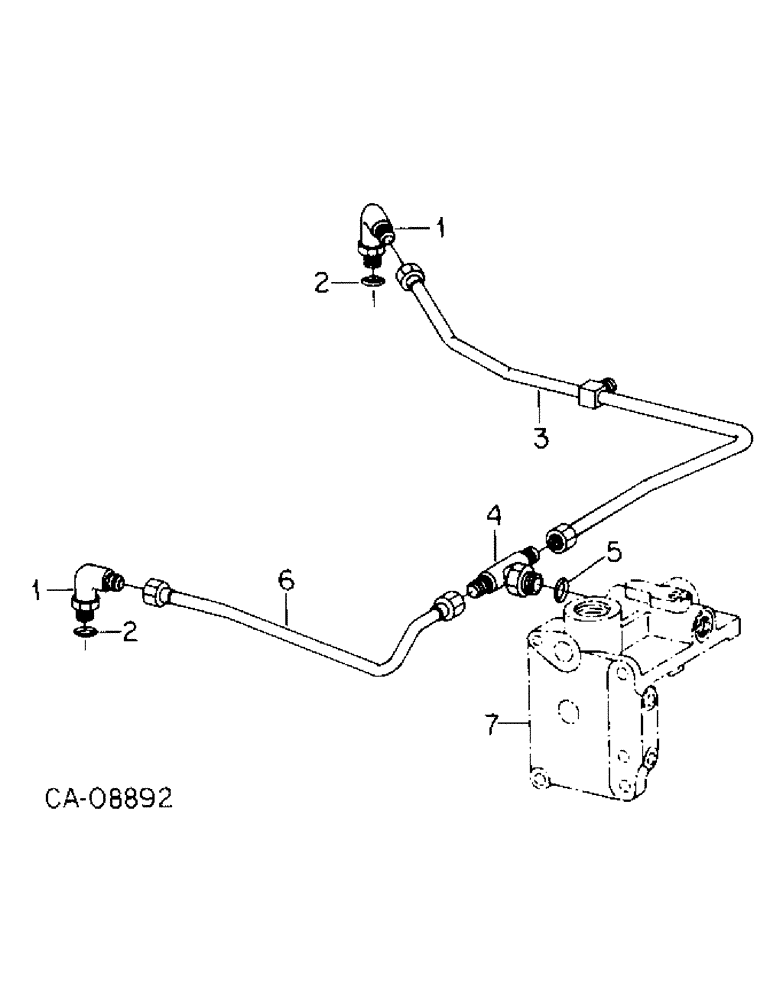 Схема запчастей Case IH 7488 - (04-03) - BRAKES, MASTER BRAKE LUBRICATION (5.1) - BRAKES