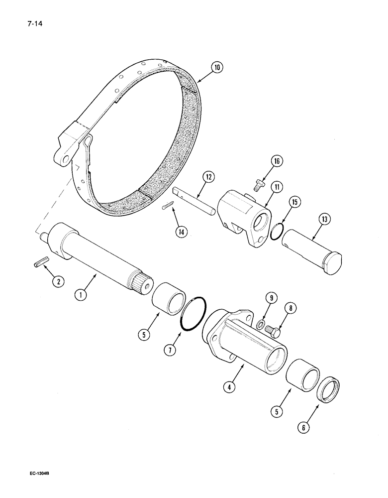 Схема запчастей Case IH 895 - (7-14) - HEAVY DUTY PARK BRAKE (07) - BRAKES