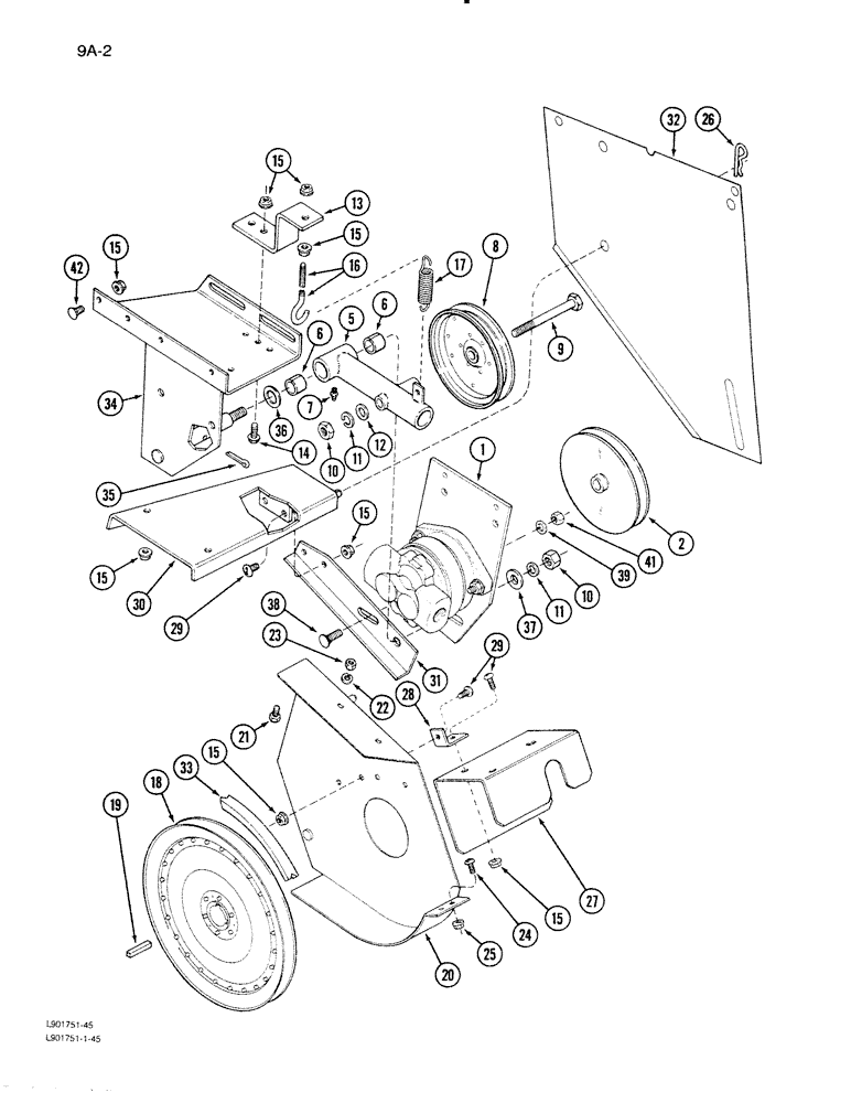 Схема запчастей Case IH 1620 - (9A-02) - REEL DRIVE (13) - FEEDER