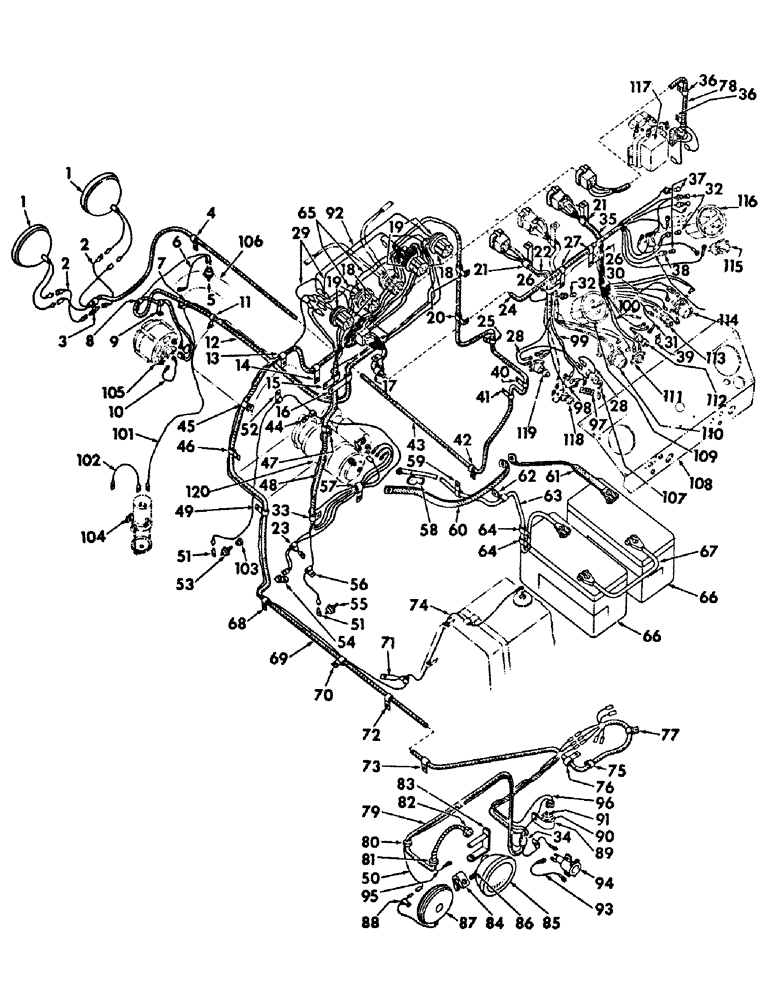 Схема запчастей Case IH 4100 - (G-07) - ELECTRICAL SYSTEM, STARTING AND LIGHTING (06) - ELECTRICAL SYSTEMS