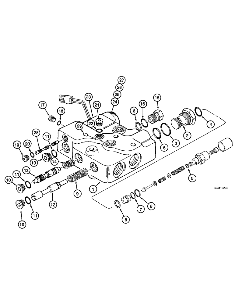 Схема запчастей Case IH 2166 - (8-46) - REEL DRIVE VALVE ASSEMBLY (07) - HYDRAULICS