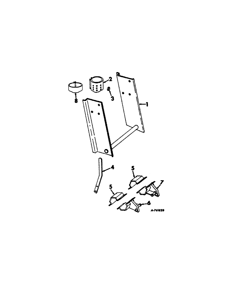 Схема запчастей Case IH 234 - (B-04[1]) - MAIN FRAME SUPPORT, BRACKET AND CLAMP FARMALL 806, 856 AND 1026 TRACTORS (39) - FRAMES AND BALLASTING