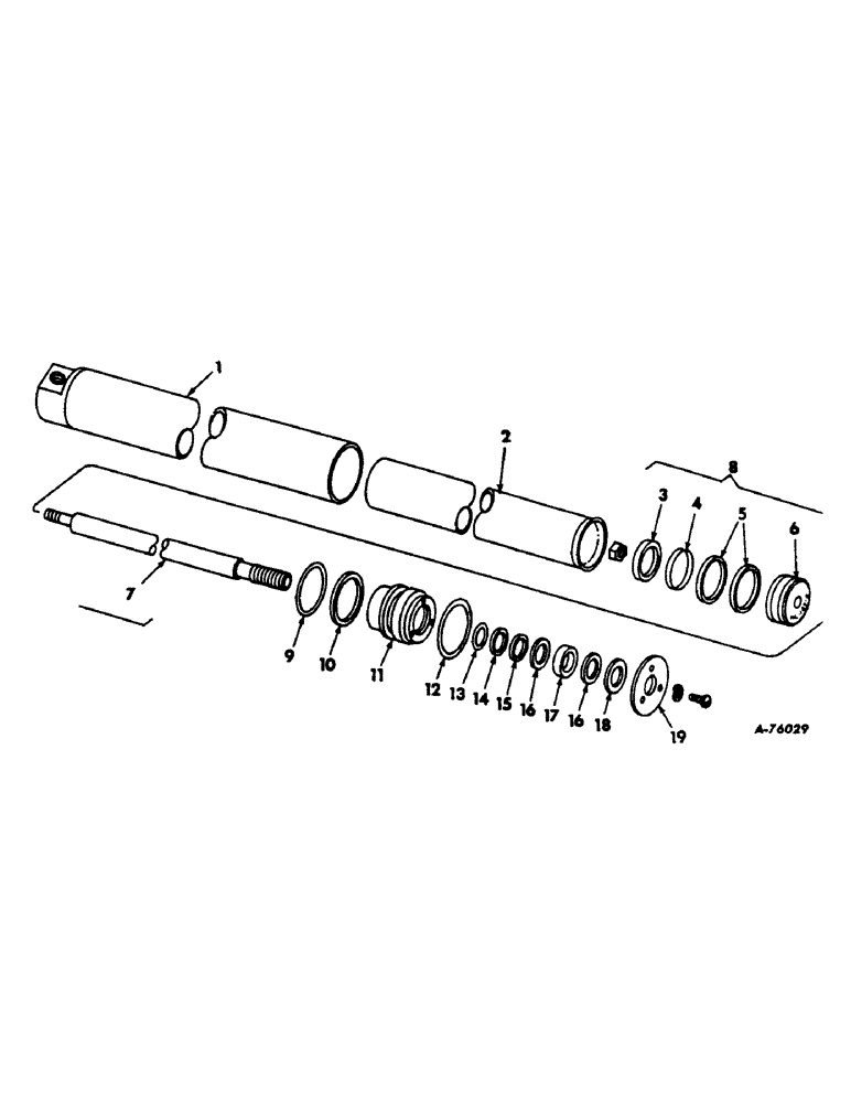 Схема запчастей Case IH 303 - (189) - HYDROSTATIC STEERING CYLINDER, ROSS GEAR, SERIAL NO. 7278 AND ABOVE (41) - STEERING