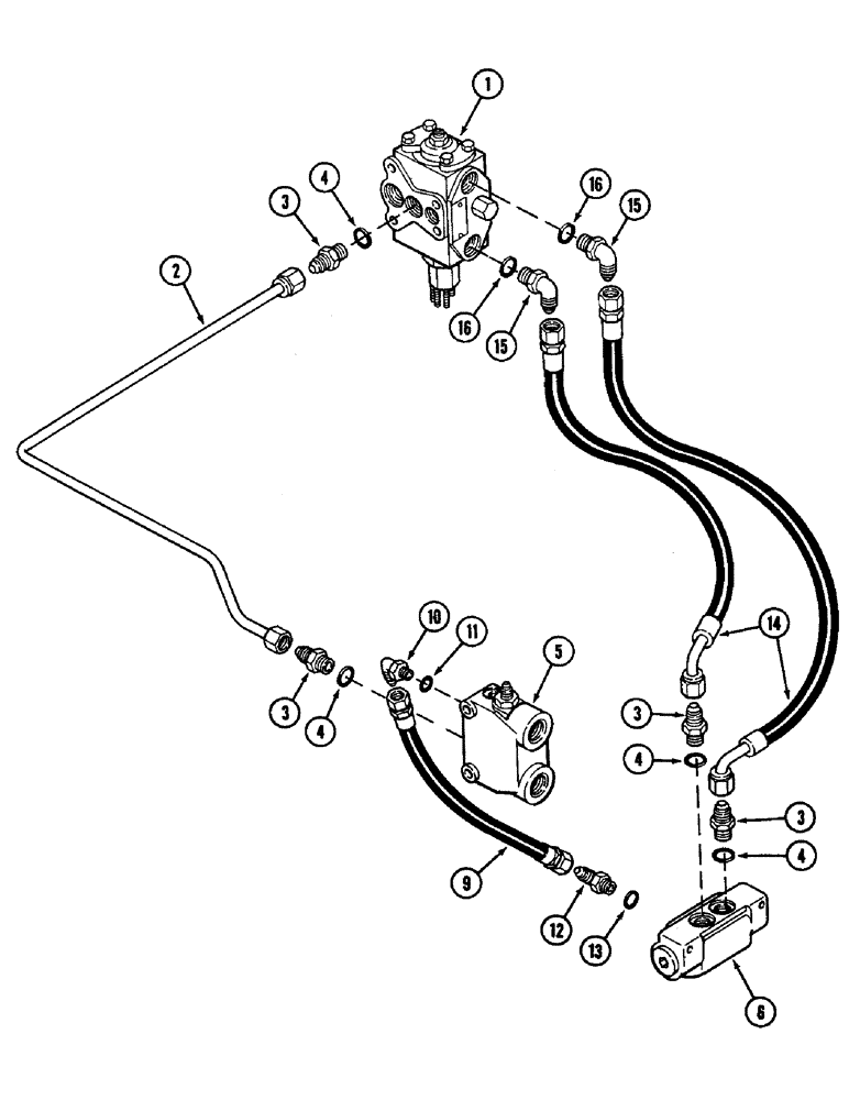 Схема запчастей Case IH 4890 - (5-143A) - REAR STEERING HYDRAULICS, CHECK VALVE, P.I.N. 8860450 AND AFTER (05) - STEERING