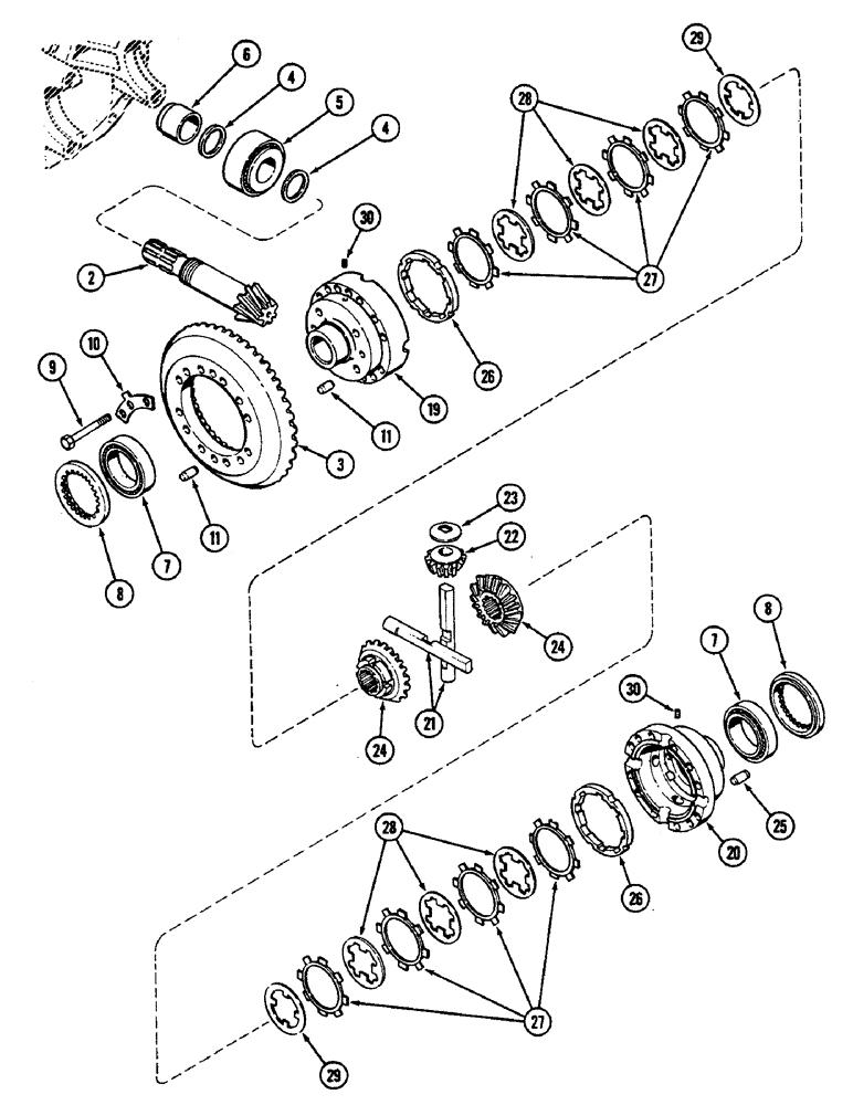 Схема запчастей Case IH 2290 - (5-200) - FRONT AXLE DIFFERENTIAL, MFD TRACTORS (05) - STEERING