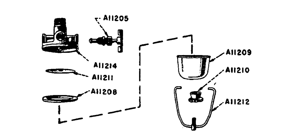 Схема запчастей Case IH 630 - (014) - PARTS FOR 03990AB1 FUEL STRAINER (03) - FUEL SYSTEM