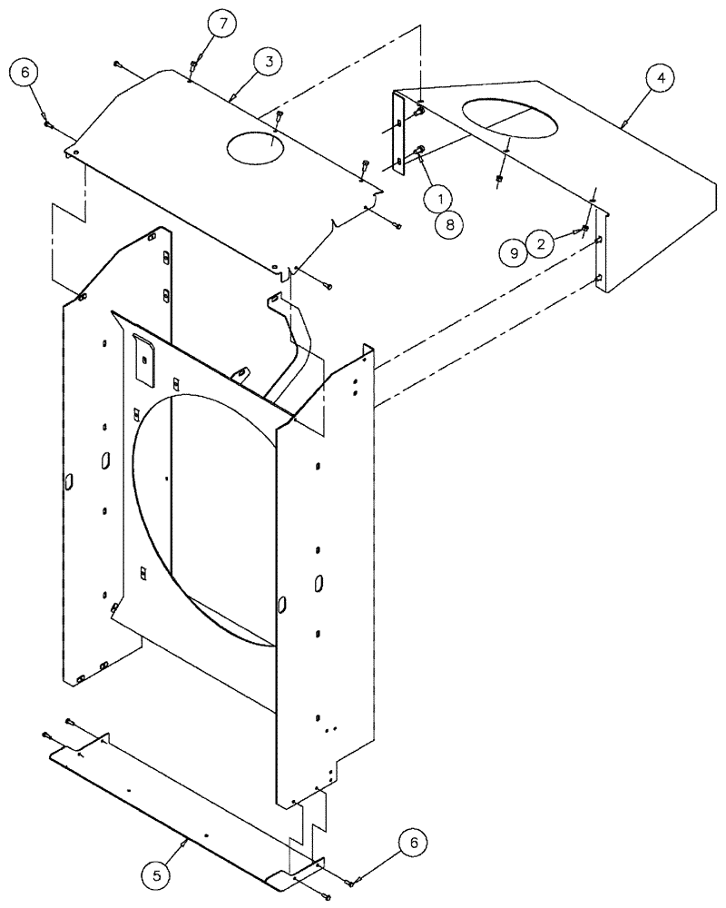 Схема запчастей Case IH SPX3310 - (03-045) - RADIATOR COVERS GROUP (01) - ENGINE