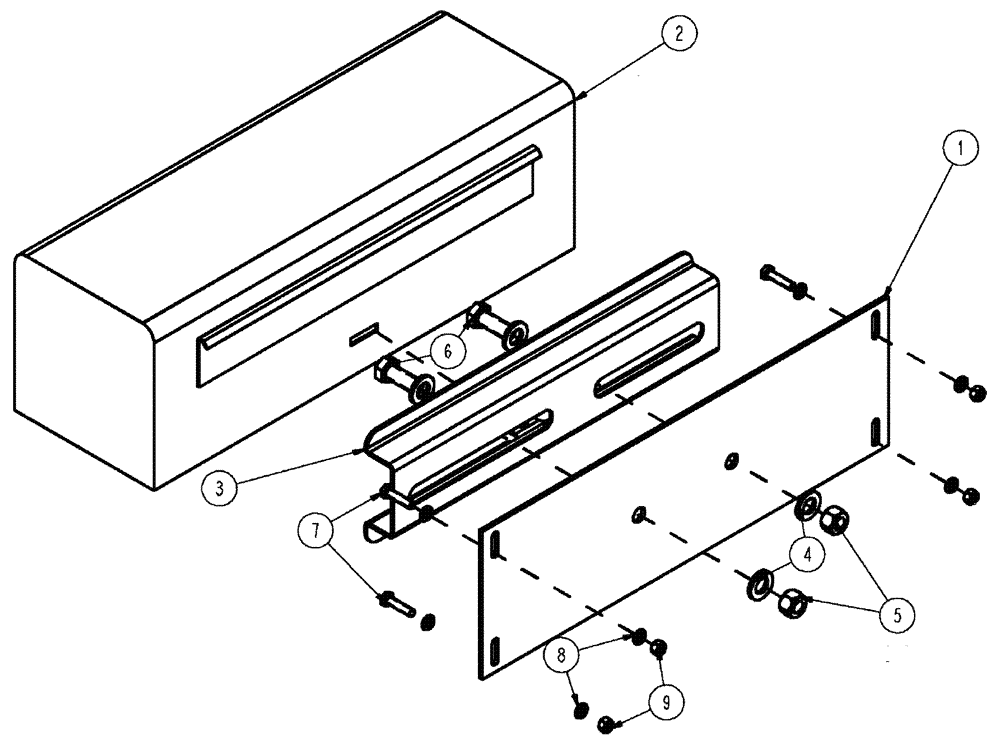 Схема запчастей Case IH 3150 - (04-004) - PORTABLE TOOLBOX ASSEMBLY Suspension & Frame