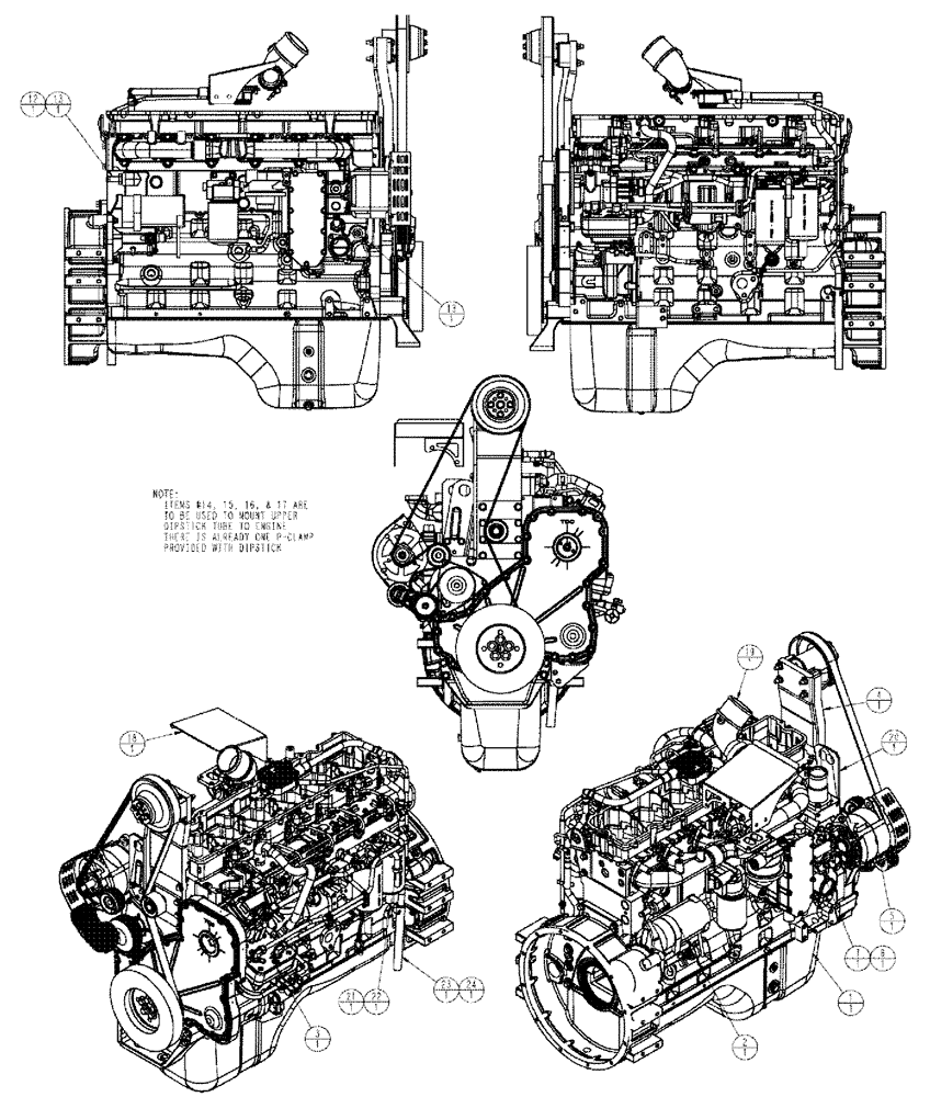 Схема запчастей Case IH TITAN 3020 - (02-001) - ENGINE GROUP, TITAN 3020 (01) - ENGINE