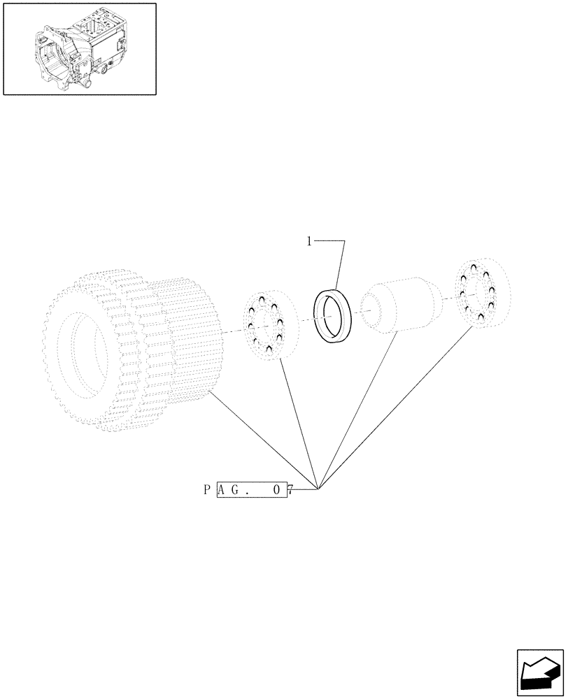 Схема запчастей Case IH PUMA 180 - (1.28.7[10]) - SPEED GEARS AND CLUTCHES - SHIMS (03) - TRANSMISSION