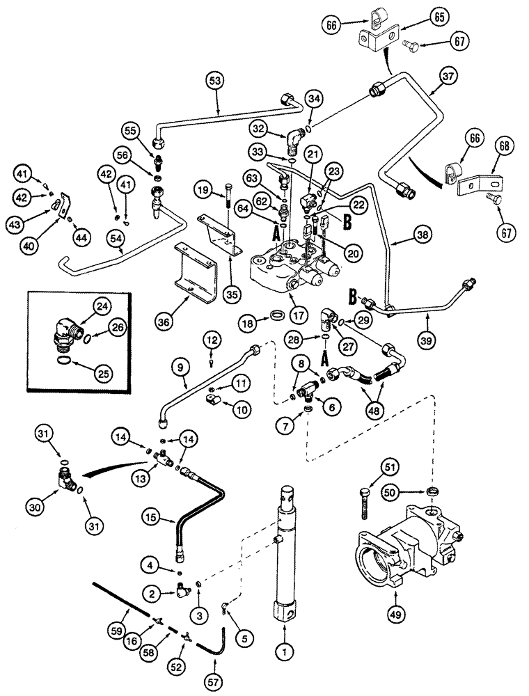 Схема запчастей Case IH 8920 - (8-022) - THREE POINT HITCH HYDRAULICS (08) - HYDRAULICS